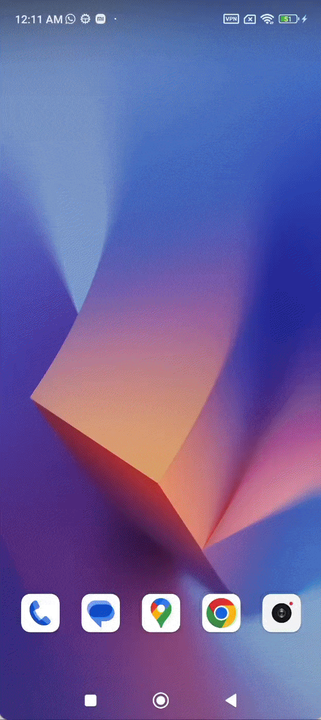 Screen recording of a user opening the “Discovery+” app on an Android phone from the home screen, scrolling through the app interface, and navigating to different sections.