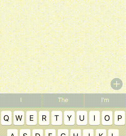 Smartphone screen with a text message interface and keyboard.