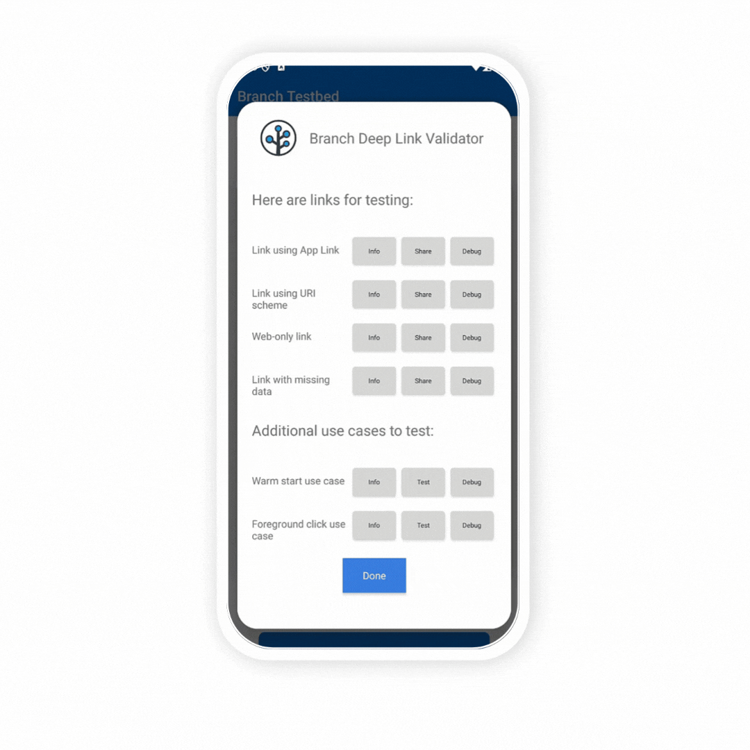 Gif demonstrating the "Test" button.