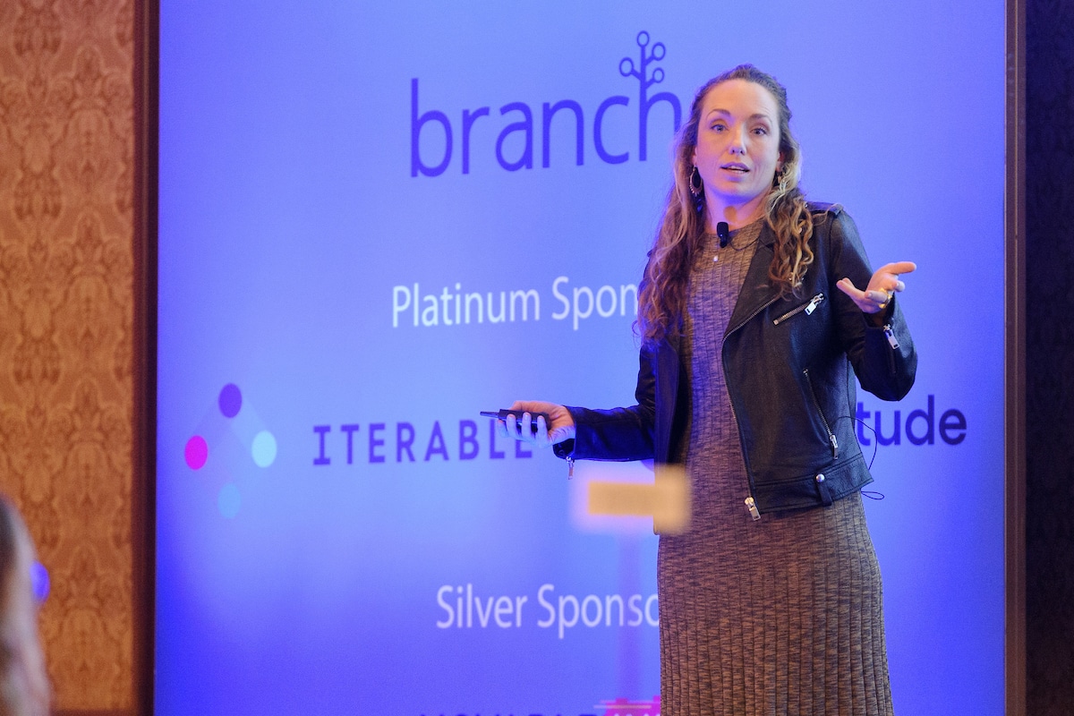 Photo of event speaker at Leaders in Mobile Growth Melbourne event