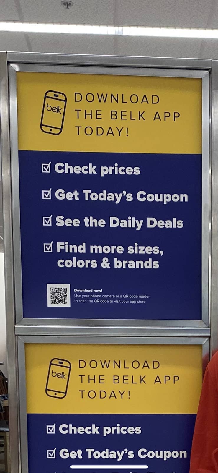 In-store QR code scan sign