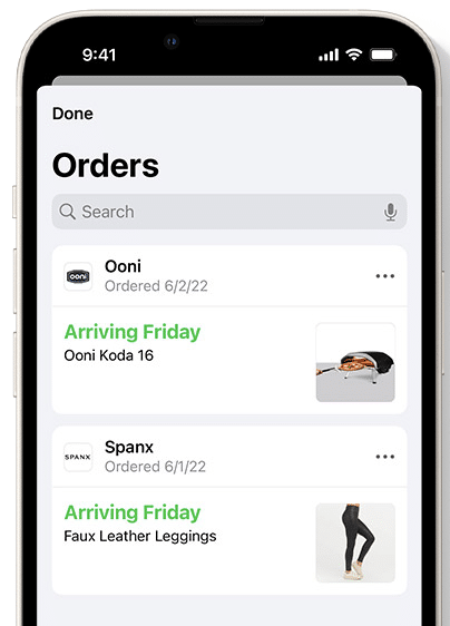 Order tracking