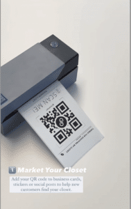 Printer with custom branded QR code
