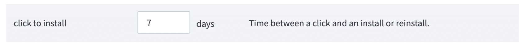 Sample click to install field in a Branch dashboard.