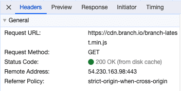 Image showing navigation bar with the Headers tab highlighted.