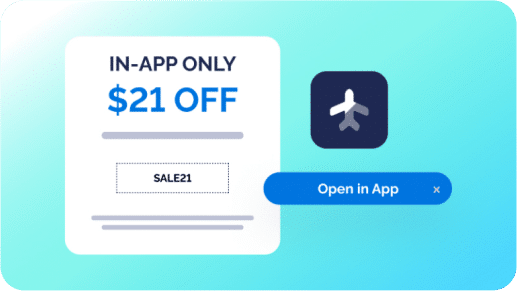 Promotional in-app discount banner with 