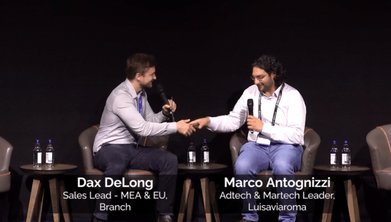 Dax DeLong meets with Marco Antognizzi.