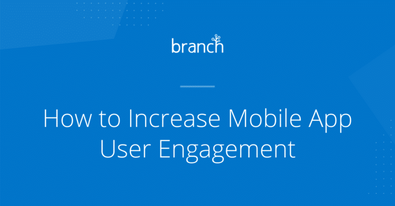 Slide with text "How to Increase Mobile App User Engagement" and a logo in the upper left corner.